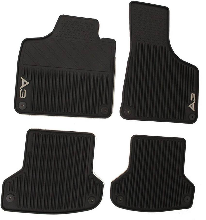 Audi Floor Mat Set (All-Weather) (Black) 8P1061450041